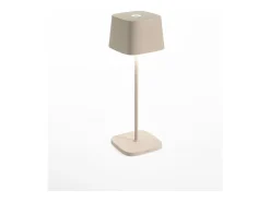 Lámpara de mesa LED Zafferano Ofelia Pro Sand recargable y regulable - 2200-2700-3000K - Potencia máxima 9h