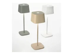 Lámpara de mesa LED Zafferano Ofelia Pro Sand recargable y regulable - 2200-2700-3000K - Potencia máxima 9h