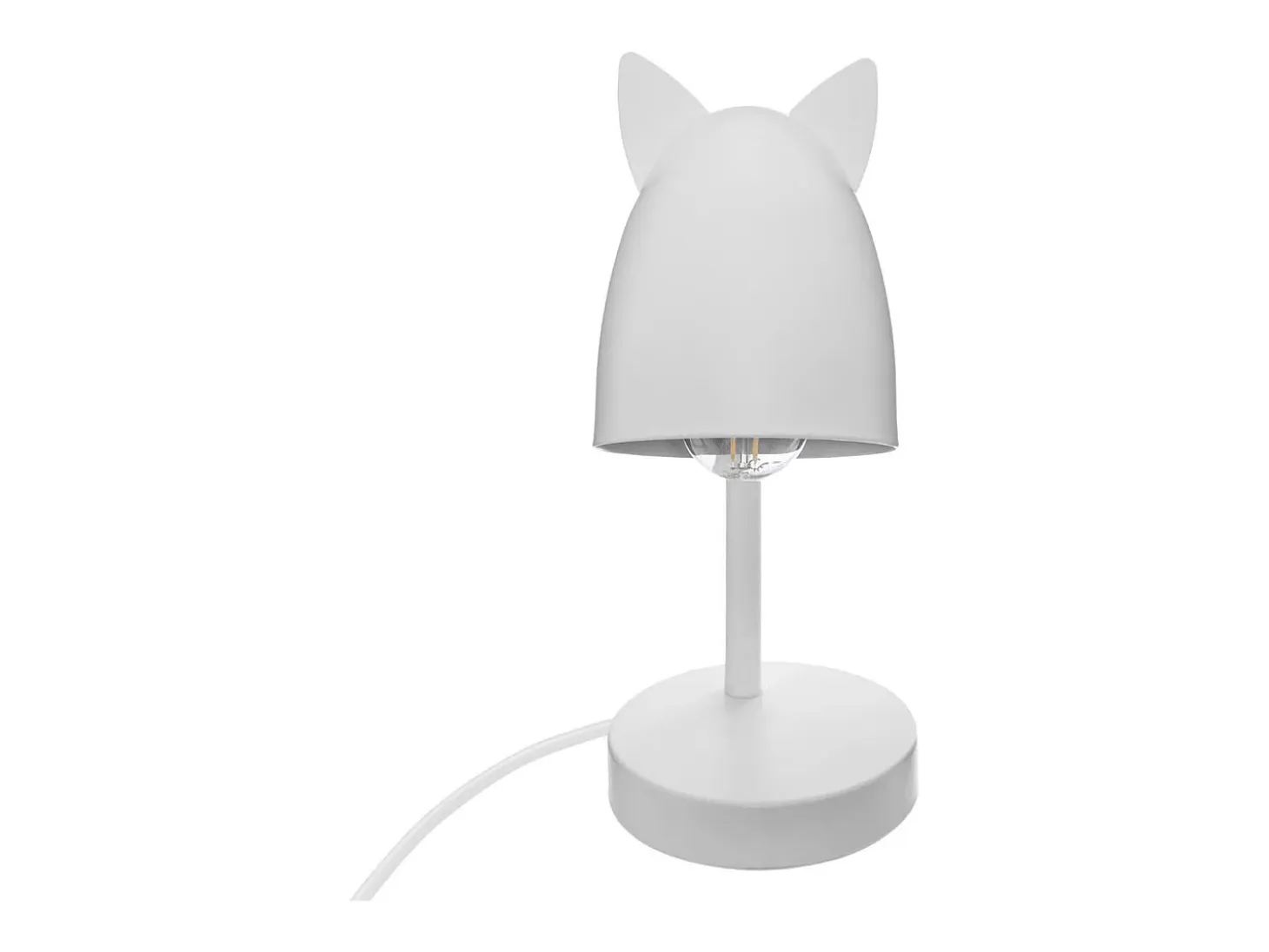 Lámpara de mesa metal blanco 31x18x12.5cm