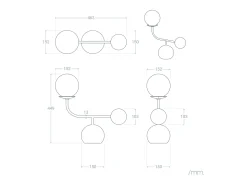 Lámpara de Mesa Metal Bradwall Negro