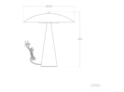 Lámpara de Mesa Metal Irmah Negro