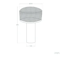 Lámpara de Mesa Metal Kondavil Azul