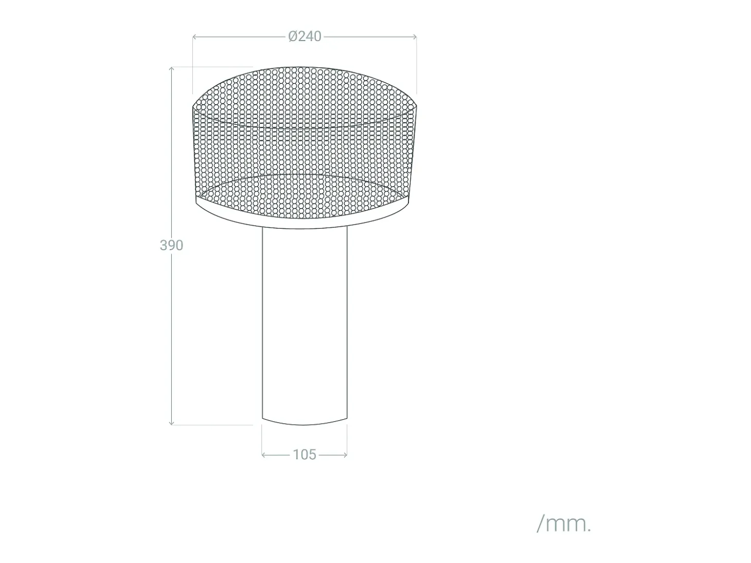 Lámpara de Mesa Metal Kondavil Azul