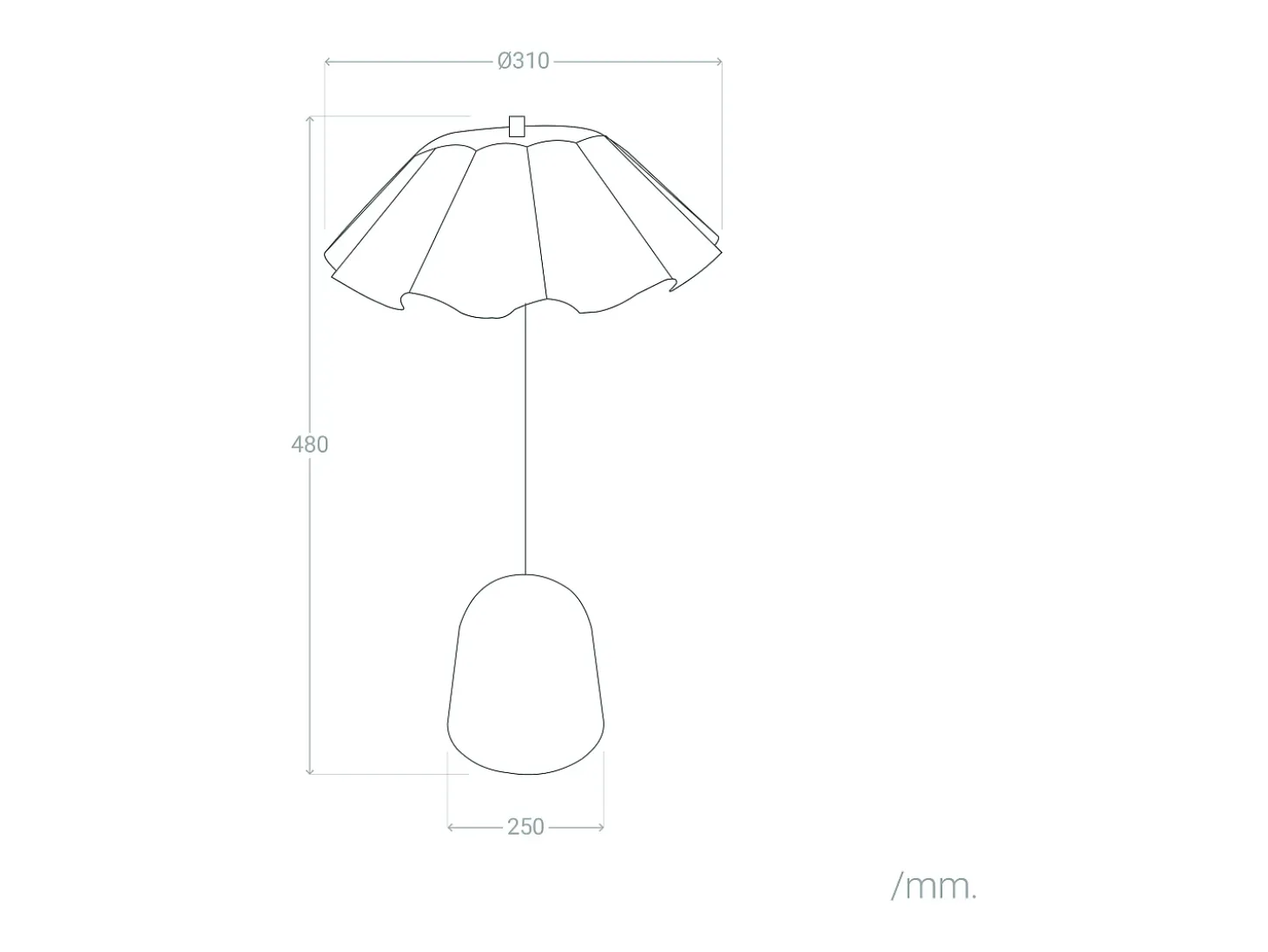 Lámpara de Mesa Metal Nallur Negro