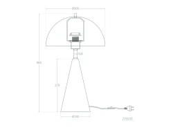 Lámpara de Mesa Metal Shimo Negro