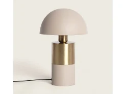 Lámpara de Mesa Metal Tanev Lis Beige