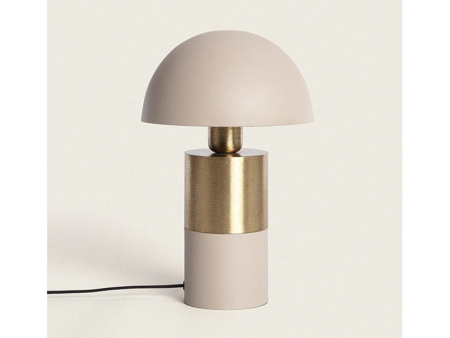 Lámpara de Mesa Metal Tanev Lis Beige