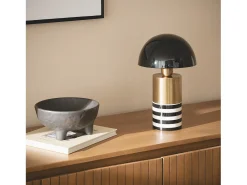 Lámpara de Mesa Metal Tanev Darpan Negro