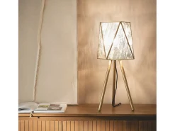 Lámpara de Mesa Metal y Cristal Mattina ILUZZIA Dorado