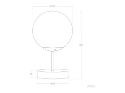Lámpara de Mesa Metal y Cristal Moonlight Dorado