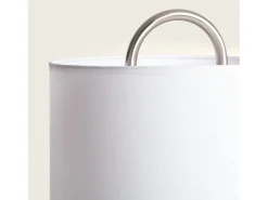 Lámpara de Mesa Metal y Tela Duque Blanco