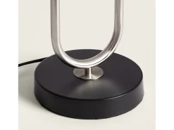 Lámpara de Mesa Metal y Tela Duque Blanco