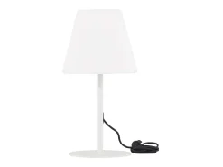 Lámpara de mesa Moris para exterior color blanco.