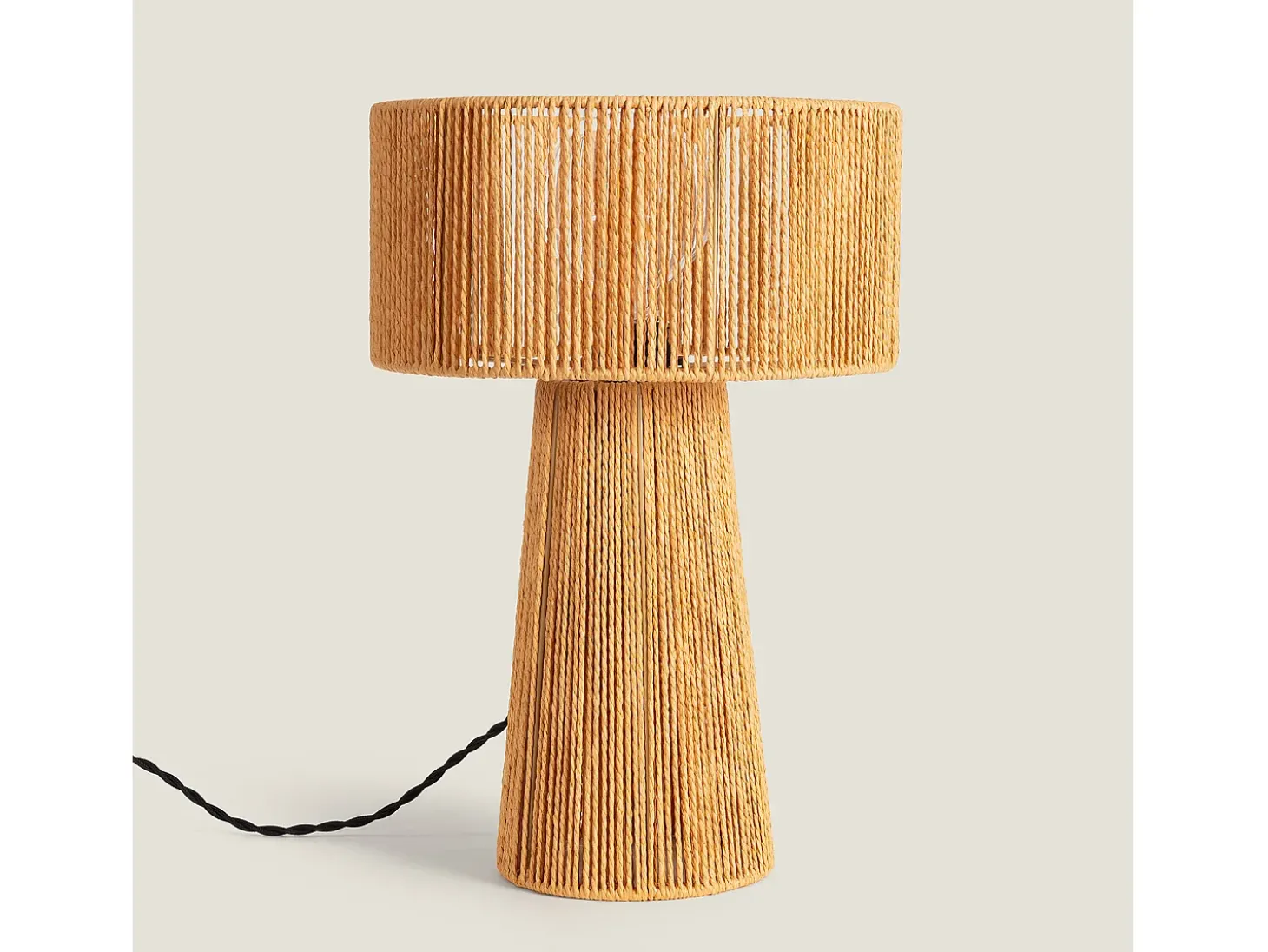 Lámpara de Mesa Papel Trenzado Kala Lilium Natural