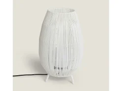 Lámpara de Mesa para Exterior Ratán Annecy Blanco