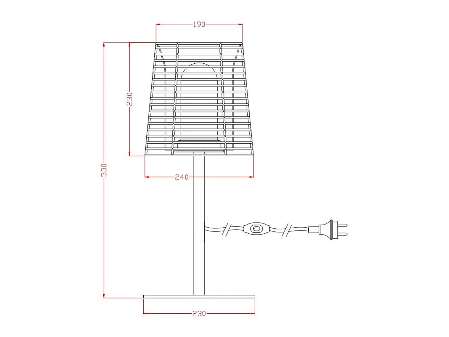 Lámpara de Mesa para Exterior Asha Marrón