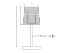 Lámpara de Mesa para Exterior Asha Negro