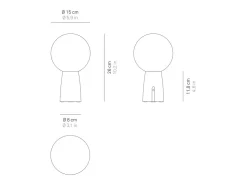 Lámpara de mesa recargable y regulable Olimpia Pro Copper