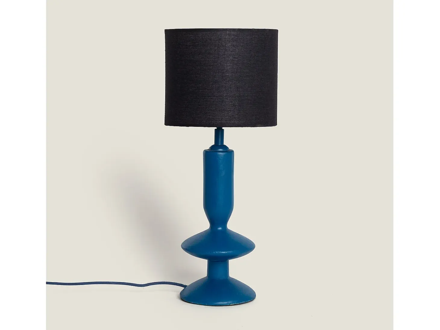 Lámpara de Mesa Resina Tinola Daleth Azul