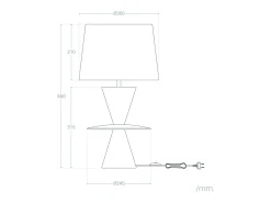 Lámpara de Mesa Resina Wismar Blanco Roto