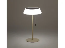Lámpara de Mesa Solar Exterior LED 1.2W Metal Aldana Crema