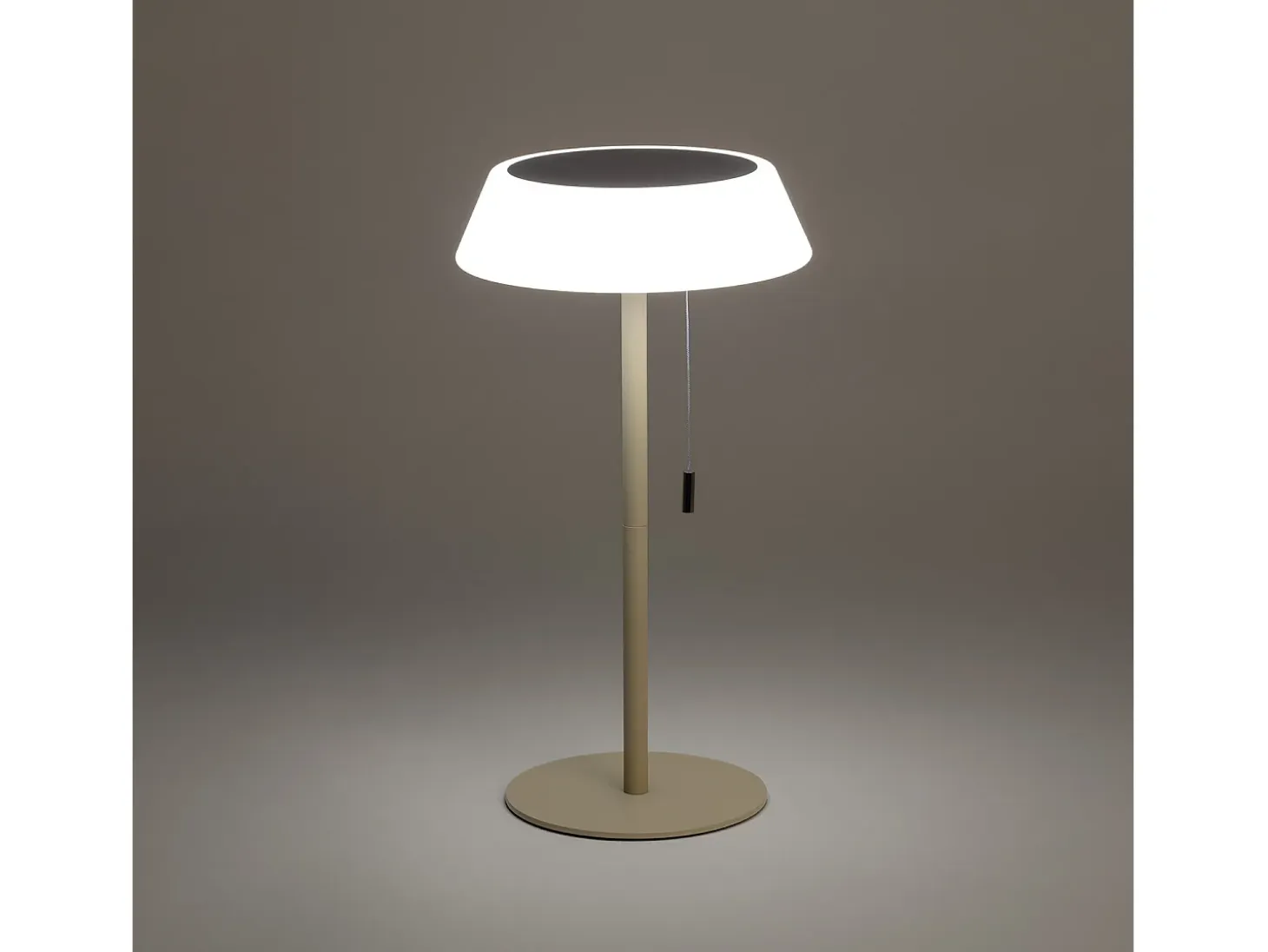 Lámpara de Mesa Solar Exterior LED 1.2W Metal Aldana Crema