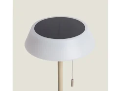 Lámpara de Mesa Solar Exterior LED 1.2W Metal Aldana Crema