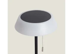 Lámpara de Mesa Solar Exterior LED 1.2W Metal Aldana Negro