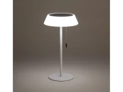 Lámpara de Mesa Solar Exterior LED 1.2W Metal Aldana Blanco
