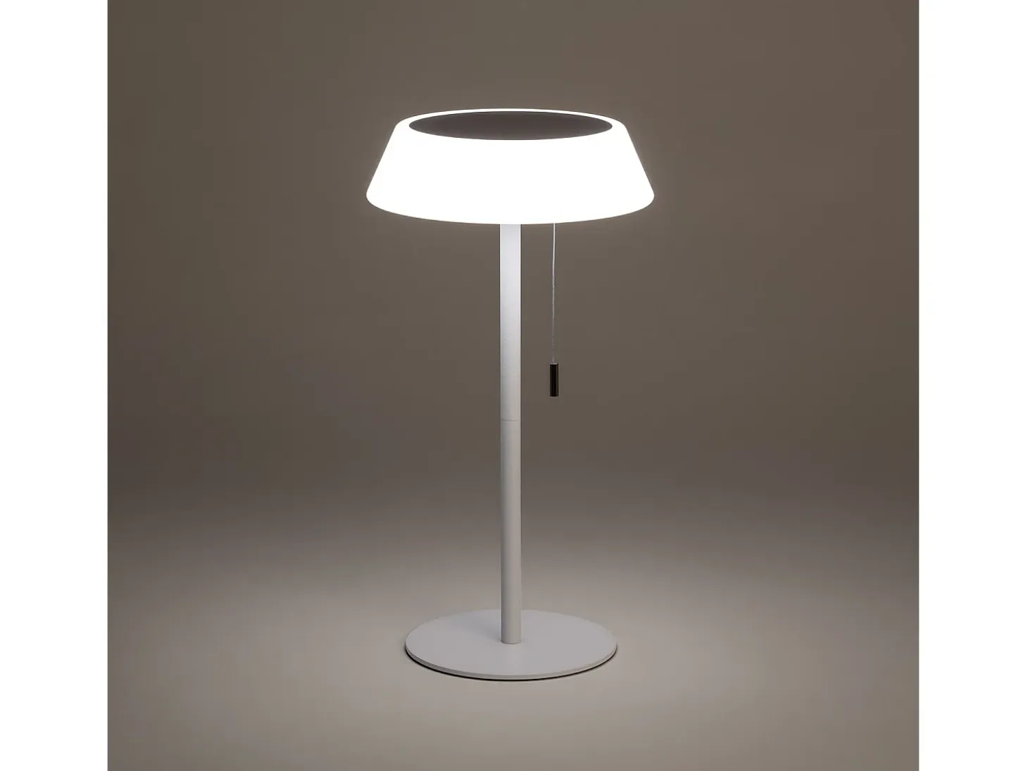 Lámpara de Mesa Solar Exterior LED 1.2W Metal Aldana Blanco