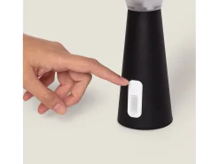 Lámpara de Mesa Solar Exterior LED Metal Portátil con Batería USB Recargable Soucha Negro