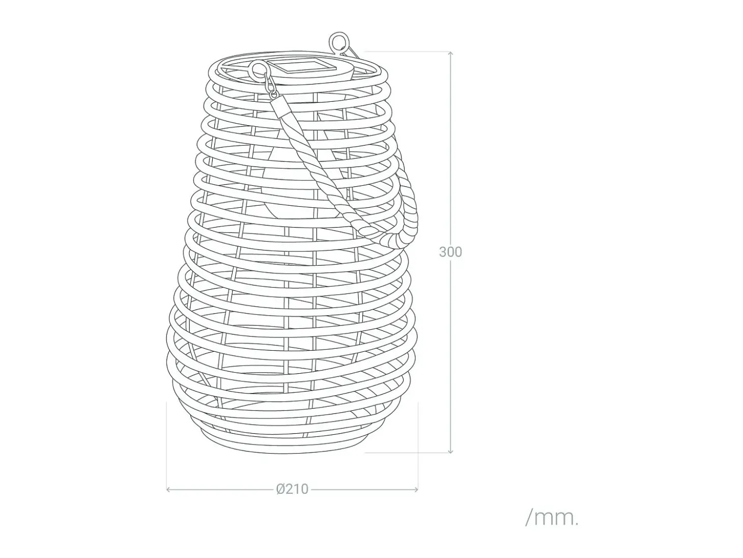 Lámpara de Mesa Solar Exterior LED Raikot Natural