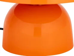 Lámpara de mesa tipo seta en metal, D. 31 x Alt. 25 cm, Naranja, SIDNEY