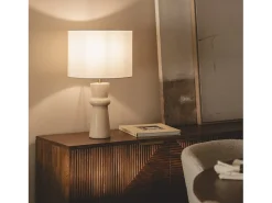 Lámpara de Mesa Travertino Bittor Beige