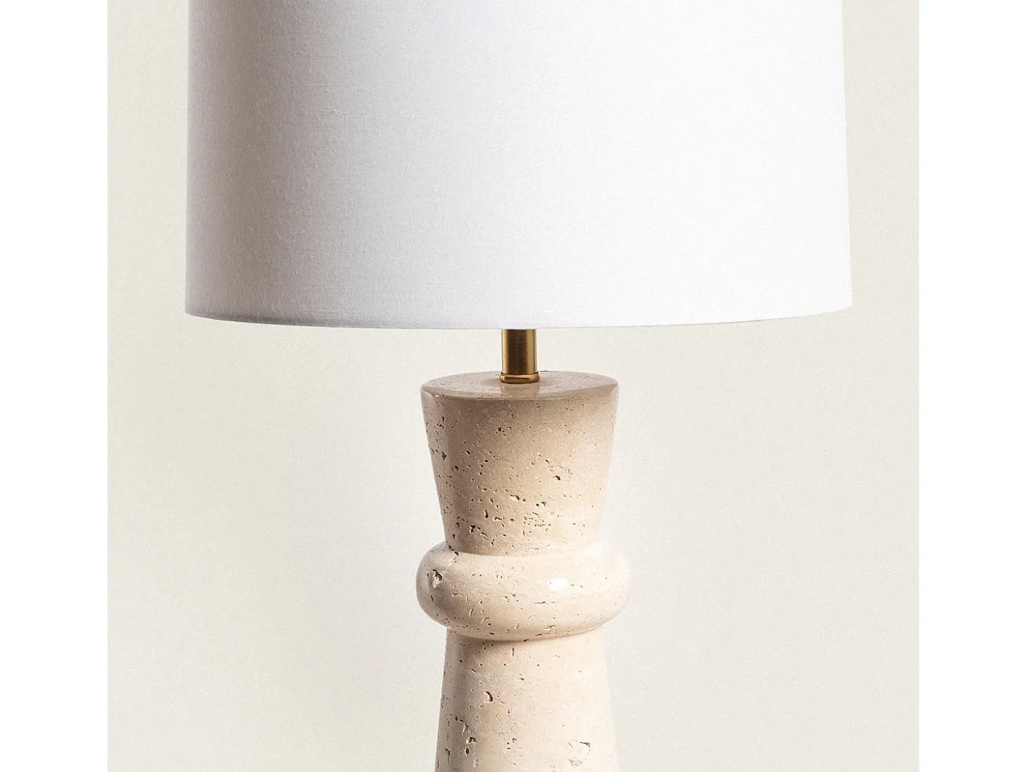 Lámpara de Mesa Travertino Bittor Beige