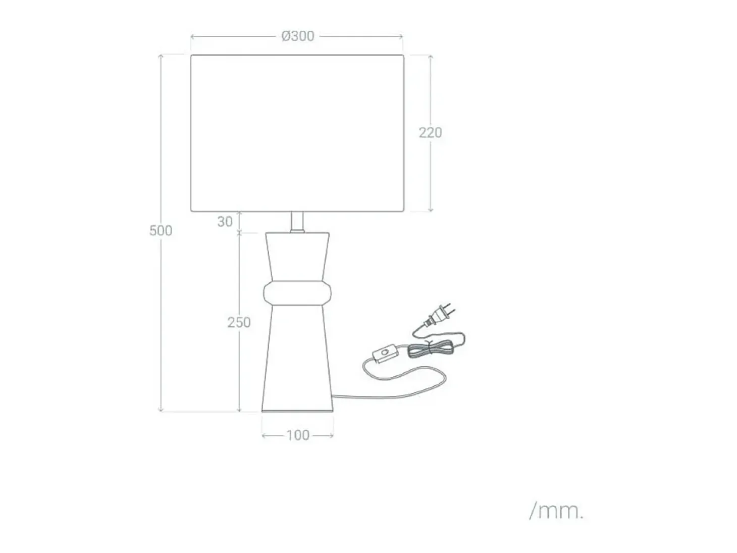 Lámpara de Mesa Travertino Bittor Beige
