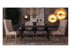 Lámpara de mesa Yavain 80 de metal dorado mate y latón