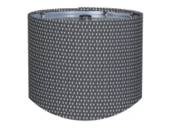 Lámpara de mesilla con base de algodón gris