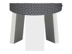 Lámpara de mesilla con base de algodón gris