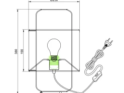 Lámpara de mesita Nozomi de Ratán sintético, diametro 38 cm