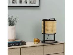 Lámpara de mesita Ukara de Ratán sintético, diametro 38 cm