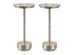 Lámpara de noche inalámbrica Nettlife, lámpara de mesa LED a batería, lámpara táctil regulable con batería recargable por USB, paquete de 2