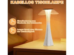 Lámpara de noche LED NETTLIFE táctil regulable USB con 3 niveles de brillo Lámpara de mesa para dormitorio