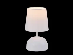 Lámpara de noche NETTLIFE con cable, lámpara de mesa de tela blanca, lámpara de noche moderna para dormitorio con cable, sin bombilla