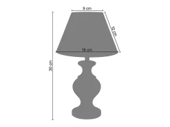 Lámpara de noche TOSEL ,madera,Gris ,A30xD18xP18cm