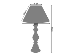 Lámpara de noche TOSEL ,madera,Beige ,A44xD25xP25cm