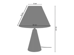 Lámpara de noche TOSEL ,madera,Gris , A 32xD22xP22cm