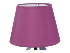Lámpara de noche TOSEL ,metal,violeta ,A29xD18xP 18cm