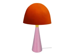 Lámpara de noche TOSEL ,metal,madera,Naranja,A37xD22xP22cm
