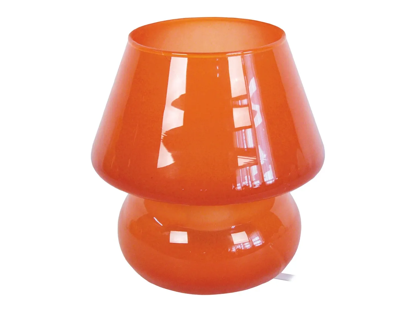Lámpara de noche TOSEL ,vidrio,Naranja-,A16,5xD15,5xP15,5cm